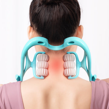 Six-Wheel Manual Neck Massager – Muscle Relief Roller