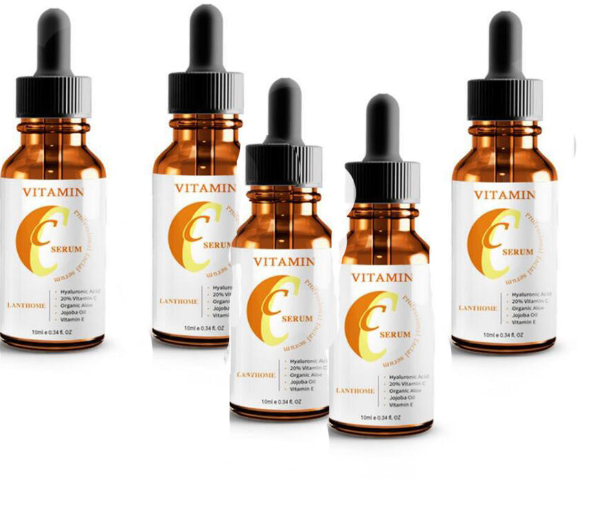 Vitamin C serum and moisturizer