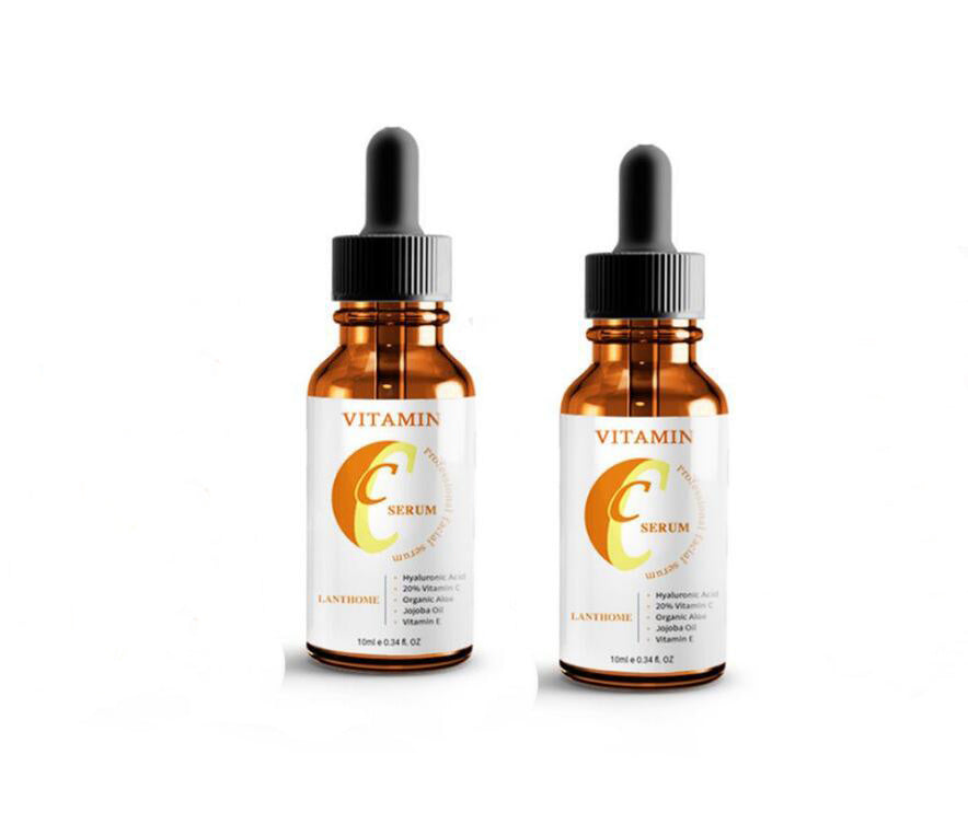 Vitamin C serum and moisturizer